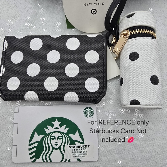 Kate Spade x Target Polka Dot Card Case & Lipstick Holder Bag Charm Set - Picture 4 of 16